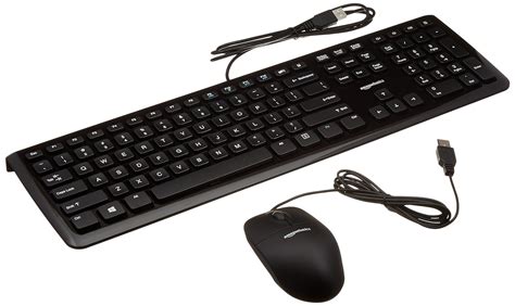 Amazon Basics Wired Computer Keyboard and Wired Mouse , 10-Pack