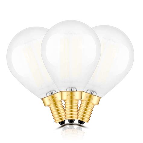 CRLight 6W Dimmable LED Candelabra Bulb 4000K Daylight White, 60W Equivalent 600 Lumens, E12 Base Vintage LED Filament Light Bulbs, B11 Candle Frosted Glass Chandelier Bulbs, Pack of 8