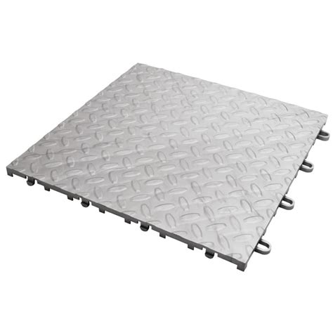 Gladiator GAFT48TTPS Silver Floor Tile 12" x 12", 48-Pack
