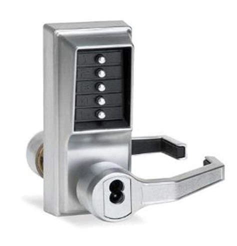 Crazy Deals Kaba 5031XSWL-26D-41 Cylindrical Push Button Lock with Lever DOD Xs Ko Us26D, Satin Chrome