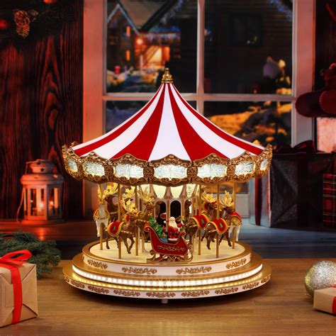 Mr. Christmas Regal Carousel Christmas Décor, Red