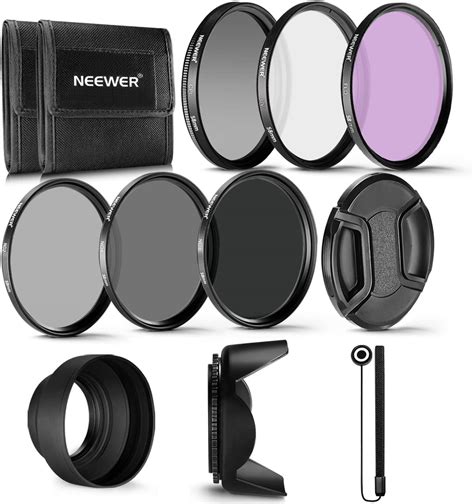 Neewer 58MM Professional UV CPL FLD Lens Filter and ND Neutral Density Filter(ND2, ND4, ND8) Accessory Kit for Canon Rebel and EOS Camera