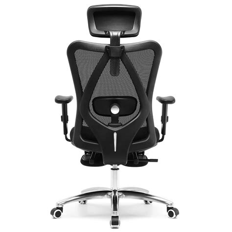 SIHOO Ergonomic Office Chair with Footrest, Recliner Computer Desk Chair, Adjustable Headrest Breathable Mesh High Back and Armrests Mesh Chair(Black)