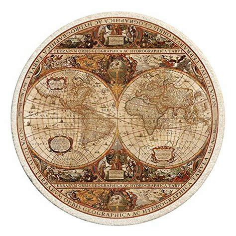Black Friday - 80% OFF Thirstystone Old World Passages Printed Sandstone Coasters, All Natural Stone with Non-Slip Cork Backing, Drink Absorbent & Protects Table, Set of 4,Antique Map