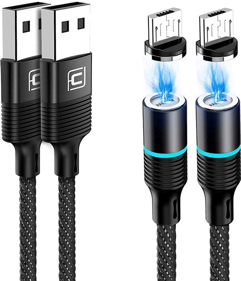 USB Type C Cable, CAFELE 2 Pack 6.6FT 5A USB 3.0 Nylon Braided Fast Charging Cable USB-A to USB-C Charger Cord Compatible for Samsung Galaxy S9/S8 Plus/Note 8, Huawei, LG V30/V20, Google – Black