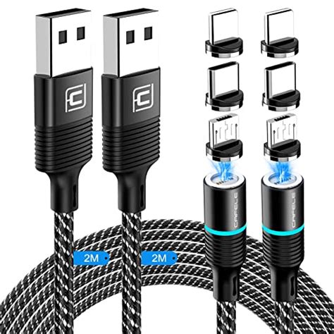 USB Type C Cable, CAFELE 2 Pack 6.6FT 5A USB 3.0 Nylon Braided Fast Charging Cable USB-A to USB-C Charger Cord Compatible for Samsung Galaxy S9/S8 Plus/Note 8, Huawei, LG V30/V20, Google – Black