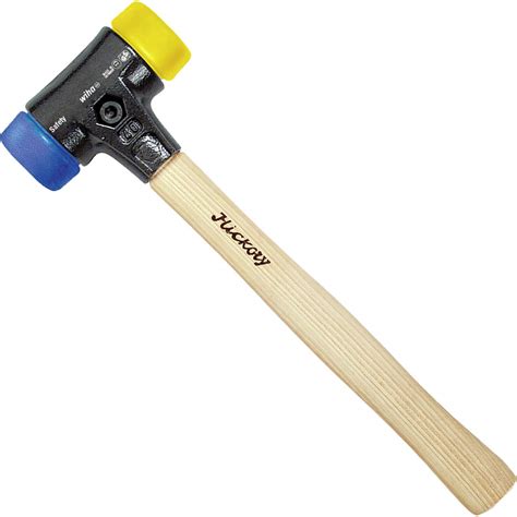 Wiha Blow Soft Face Hammer with Medium-Hard Plastic Inserts, 8001006