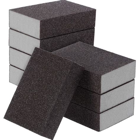 ✳ uxcell uxcell Sanding Sponge Sanding Blocks 180-Grits Medium Grit Sand Block Pad for Metal/Drywall/Wood 4pcs